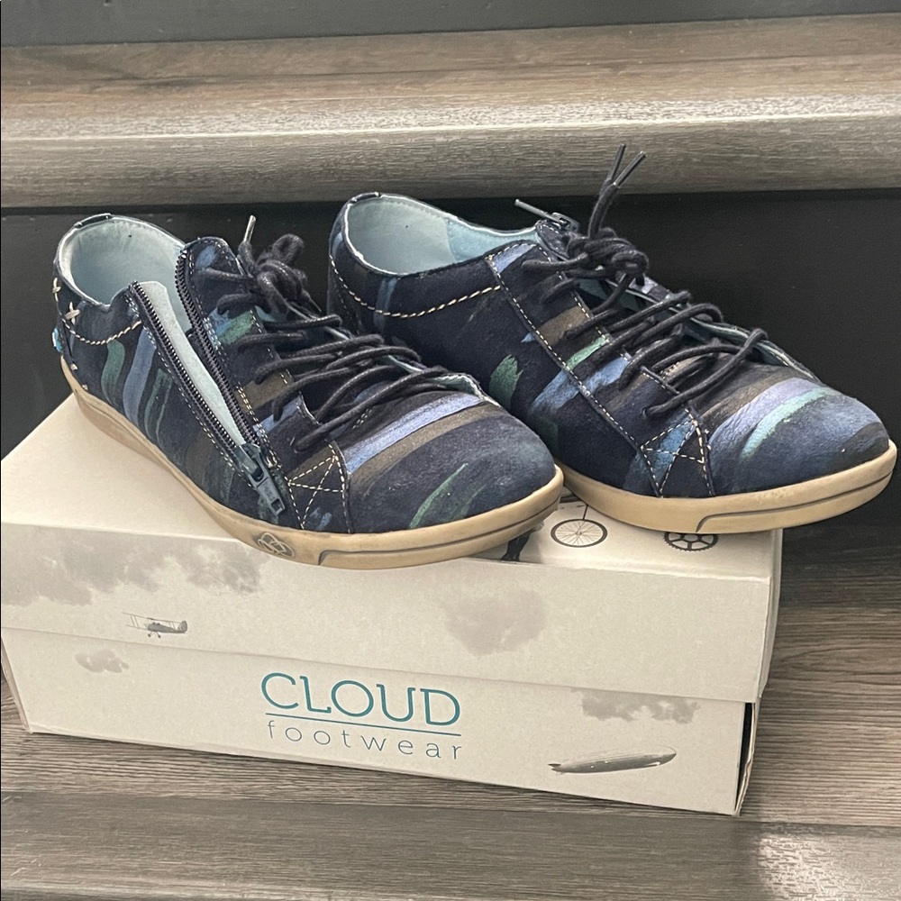 Women's Blue and Green Sneakers